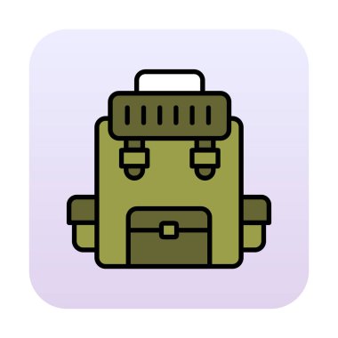 Askeri Sırt Çantası vektör çizimi