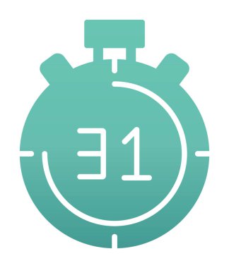 düz stil kronometre vektör çizimi