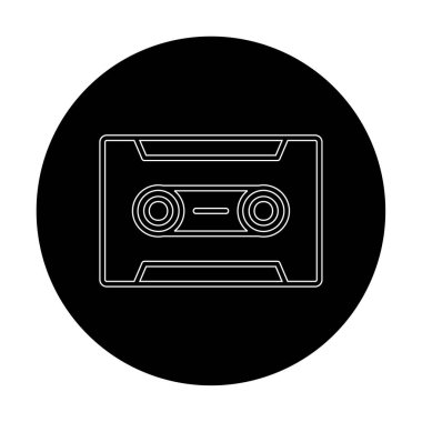 Kaset. Web simgesi basit illüstrasyon                               