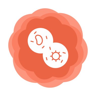 Mitoz web simgesi, vektör illüstrasyonu