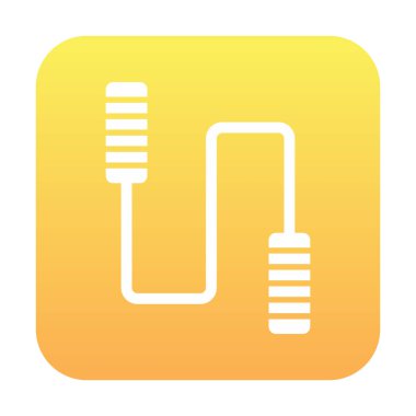 İp sporu ikonunu atlıyorum. Vektör illüstrasyonu 