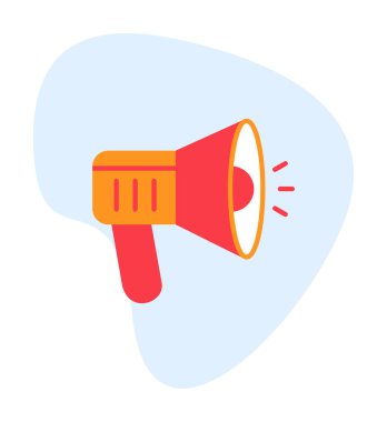 megafon ikonu. Hoparlör vektör illüstrasyonu. düz dizayn