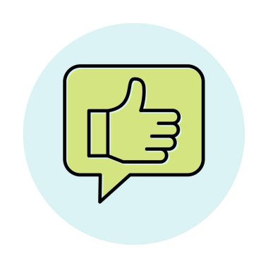 başparmak yukarı Web simgesi, vektör çizim                   