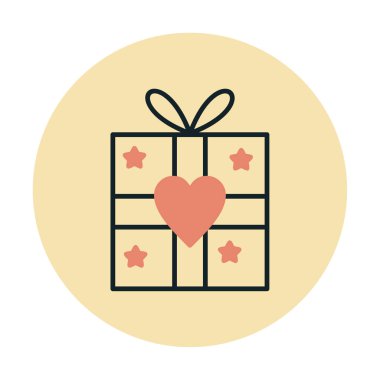 hediye kutusu ikon vektör çizimi tasarımı 