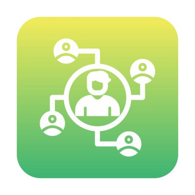 Basit düz sosyal ağ simgesi işareti