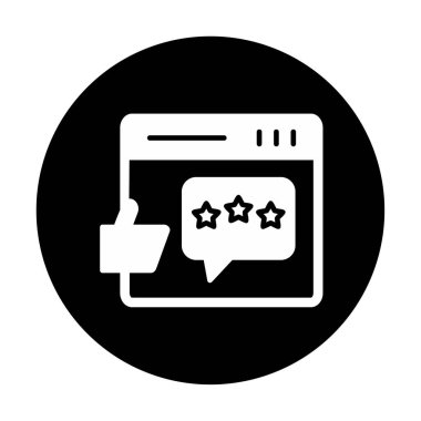  düz geribildirim simgesi vektör çizimi 