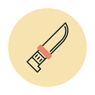 Beyaz arkaplanda izole edilmiş bıçak vektör simgesi 