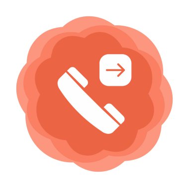 Düz telefon simgesi vektör illüstrasyonu 