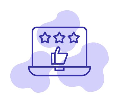 Geri besleme vektörü glifin düz simgesi. İyi İnceleme konsepti                    