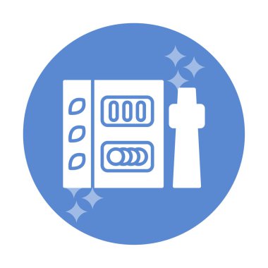 Basit Japon Bento kutusu simgesi, vektör illüstrasyonu