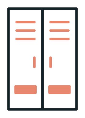 dolap web simgesi, vektör illüstrasyonu 