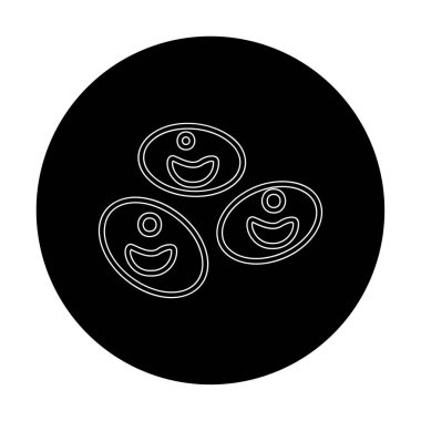 Kan hücreleri düz çizgi simgesi