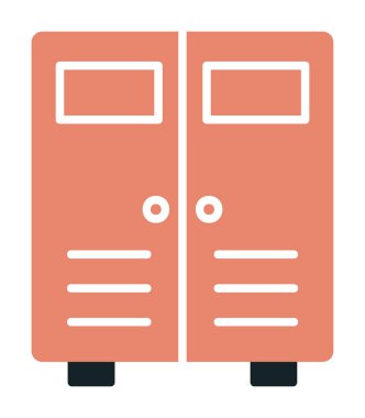 Lockers web simgesi, vektör illüstrasyonu                