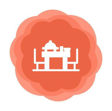 Basit ziyafet simgesi, vektör illüstrasyonu