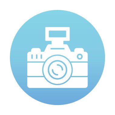 fotoğraf makinesi ikon vektör illüstrasyonu                      