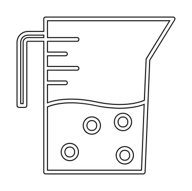 Beaker modern simgesinin vektör illüstrasyonu                          