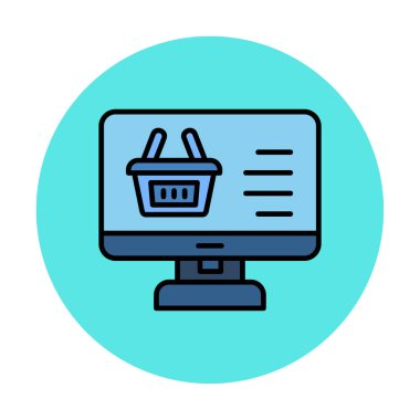 çevrimiçi alışveriş vektörü tasarımı                        