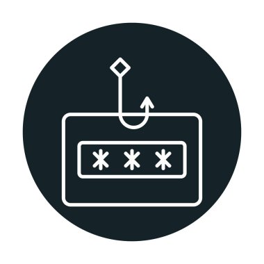 düz Phishing simgesi, düz tasarım illüstrasyon tasarımı