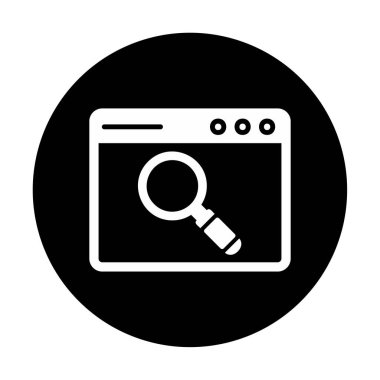 Basit Tarayıcı Arama simgesi, vektör illüstrasyonu