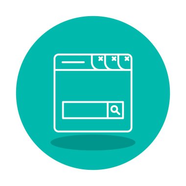 Basit Düz Arama Çubuğu vektör çizimi 