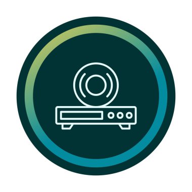 CD çalar simge vektör çizim