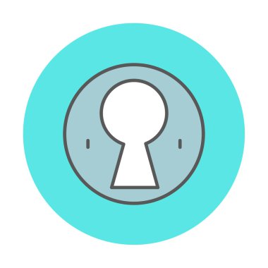 Anahtar deliği vektör çizimi, simge ögesi biçimi              