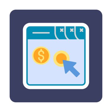 Her Tıklama simgesine Öde, vektör illüstrasyonu