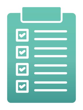 Kontrol Listesi web simgesi, vektör illüstrasyonu 