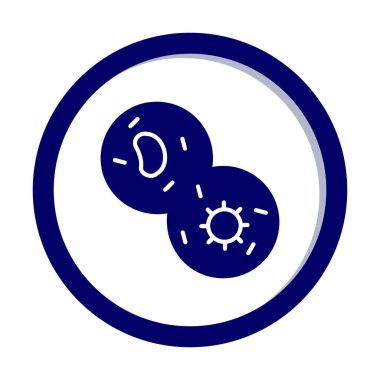 Mitoz web simgesi, vektör illüstrasyonu