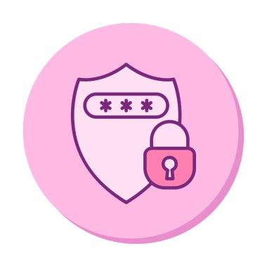 Basit Parola simgesi, vektör illüstrasyonu