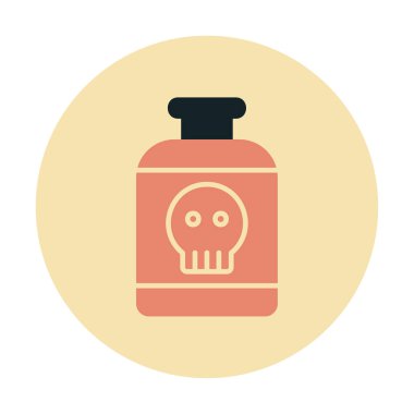 Basit Toksin simgesi, vektör illüstrasyonu