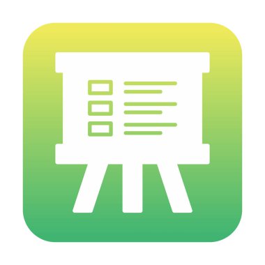 Üniversite Sunum ikonu vektör illüstrasyonu 