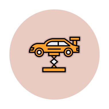 Araba Kaldırma simgesi, vektör illüstrasyonu 