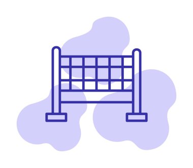 voleybol net simge vektör çizim