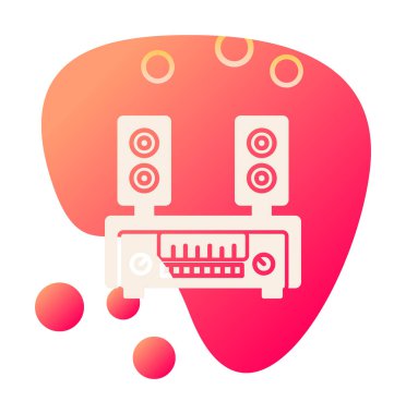 renk çizgisi ses hoparlörleri vektör çizimi 