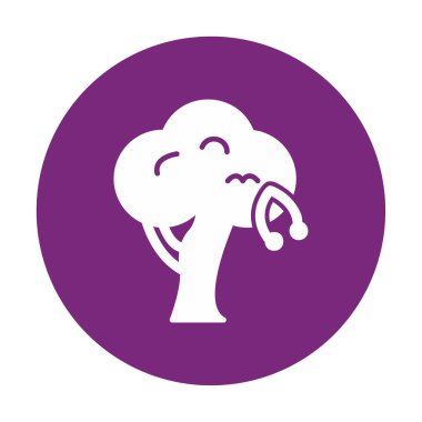 Kiraz ağacı web simgesi vektör illüstrasyonu