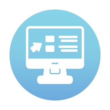 Basit Online Course Üniversitesi simgesi, vektör illüstrasyonu