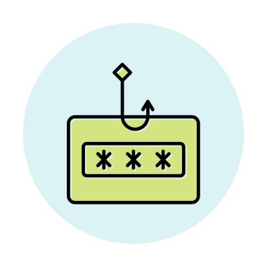 düz Phishing simgesi, düz tasarım illüstrasyon tasarımı