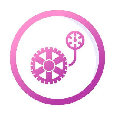 düz teker basıncı, izole edilmiş ikon vektör çizimi tasarımı