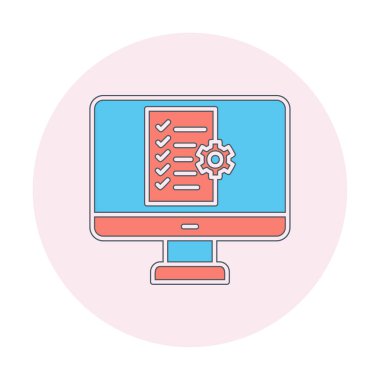 Proje Yönetimi simge vektör çizim