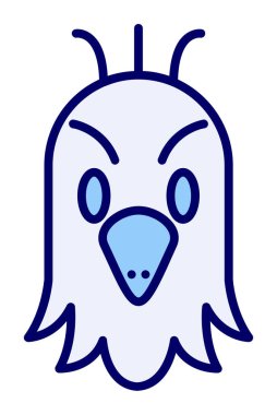 Basit papağan baş vektör illüstrasyonu