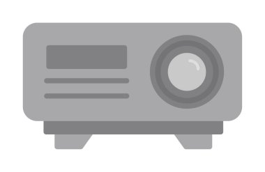 düz projektör web simgesi vektör çizimi tasarımı