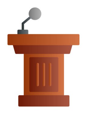 Podyum simgesinin vektör illüstrasyonu 