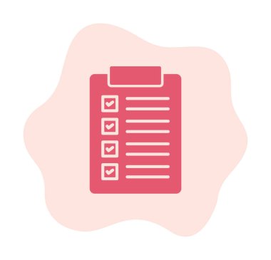 Kontrol Listesi web simgesi, vektör illüstrasyonu 