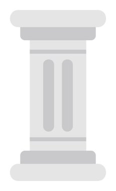 Sütun düz simgesinin vektör illüstrasyonu
