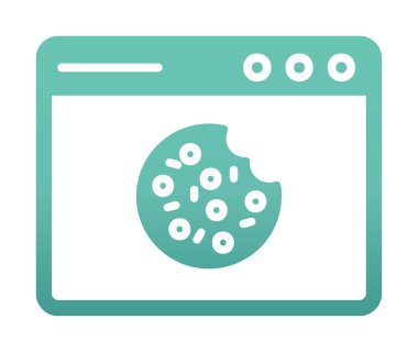 Basit Web Kurabiyeleri simgesi, vektör illüstrasyonu