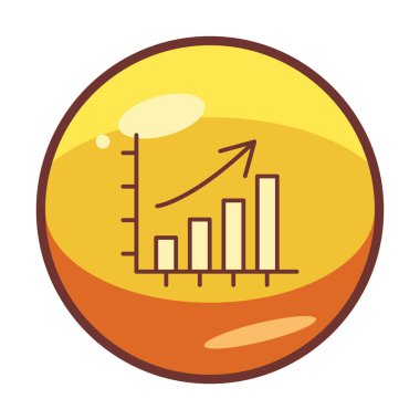 Business Bar Grafik simgesinin vektör illüstrasyonu