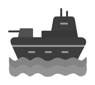 Gemi simgesi, vektör illüstrasyonu