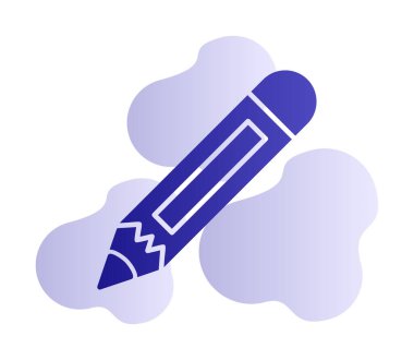 düz kalem simgesi basit vektör çizimi