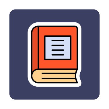 Kitap. Web simgesi basit illüstrasyon